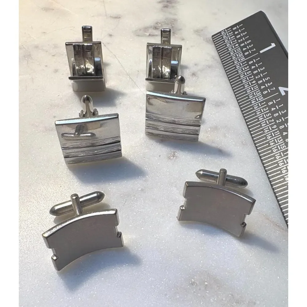 Vintage VTG Swank Cufflinks in a silver tone color